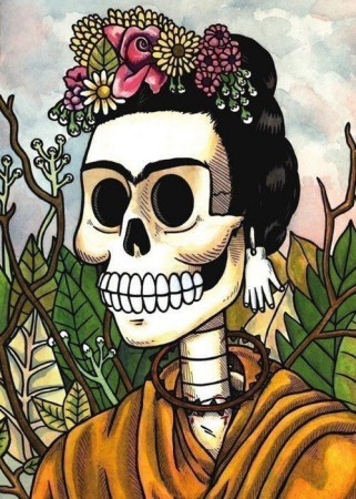 La Frida Calavera del ilustrador y printmaker residenciado en California: José Pulido.
