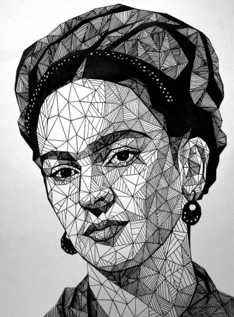 La artista Ucraniana, Victoria, presenta su obra homenaje a Frida.