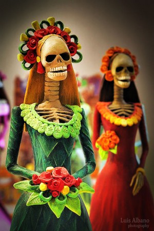 Calaveras mexicanas de barro